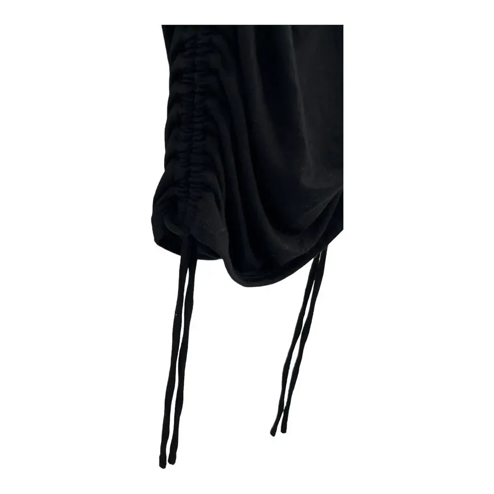 Good American Dress ruched sleeveless black size 0 (XS) - Picture 3 of 8